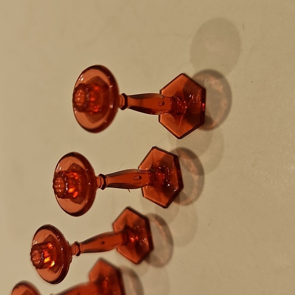 12 Pairs Of Dollhouse Miniature Cranberry Red Candle Sticks - Picture 4 of 6